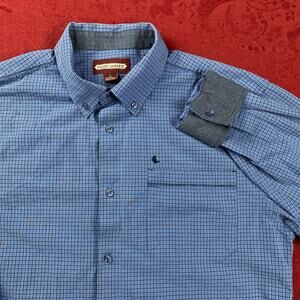 Cody James Shirt Mens Large Blue Plaid Long Sleeve Western Cowboy Casual Work